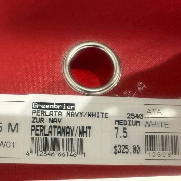 Robert Zur Women’s Navy and White Loafers, Size 7.5, BRAND NEW WITH TAG IN BOX - Picture 5 of 6